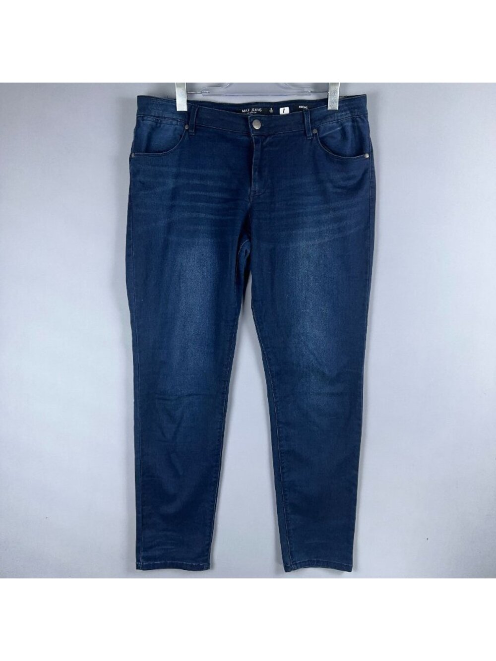 Max Jeans Size 14 Jeggings Blue Medium Wash Slim Fit Mid Rise